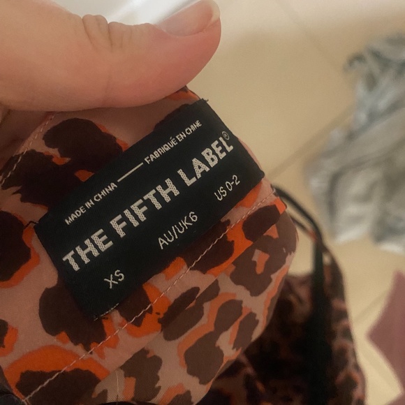 the fifth label animal print pink satin midi dress - Picture 6 of 6